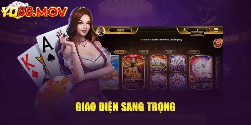 Yo88 thiết kế giao diện sang trọng