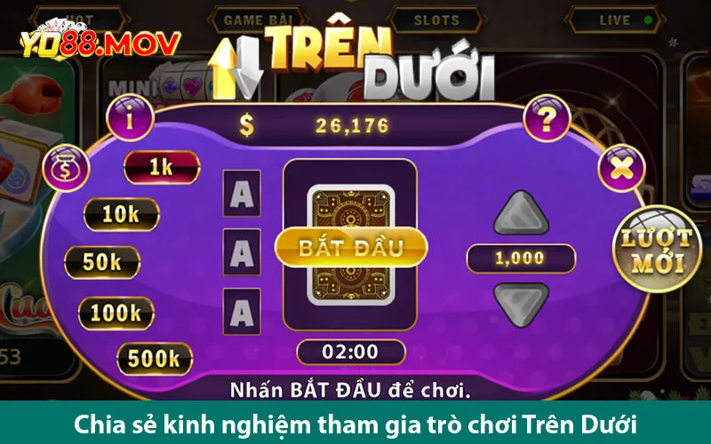 Trò chơi trên dưới và những cách chơi đơn giản trên Yo88 mov